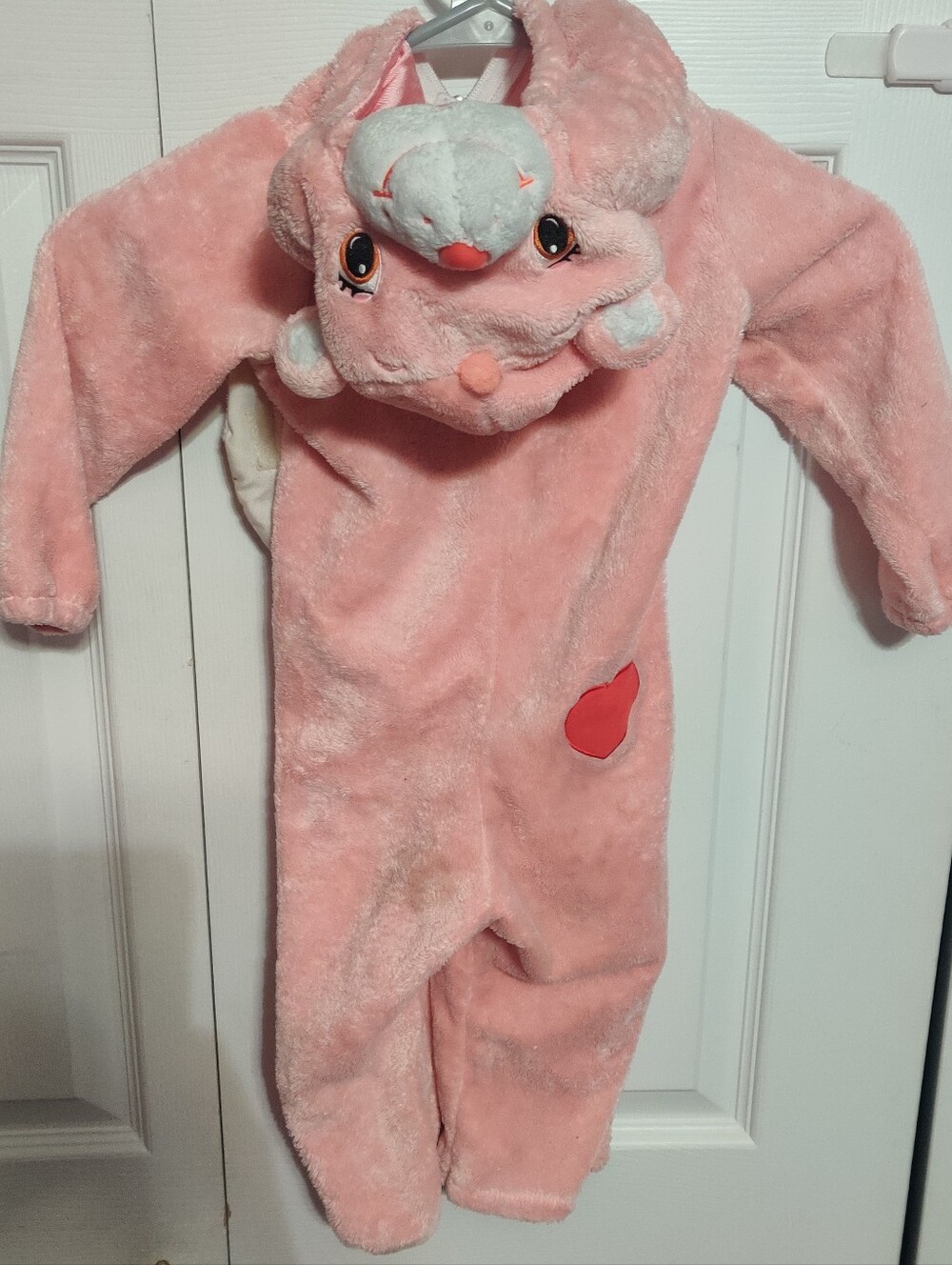 Toddler Cheer Care Bears Halloween Costume 2T To 4T Pink Rainbow 1 Piece Plush